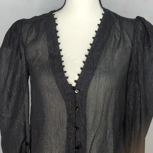 NWT |‎ L'AGENCE Kimberly Puffy Sleeve Blouse - Picture 4 of 9